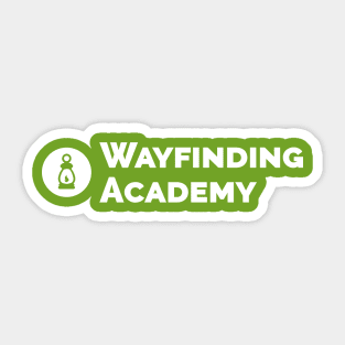 Wayfinding Academy Logo in white Sticker